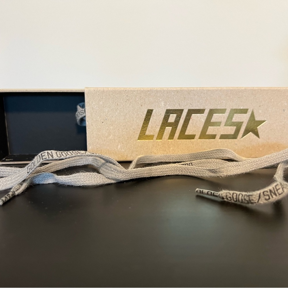 Golden Goose genuine laces and shoe lace box